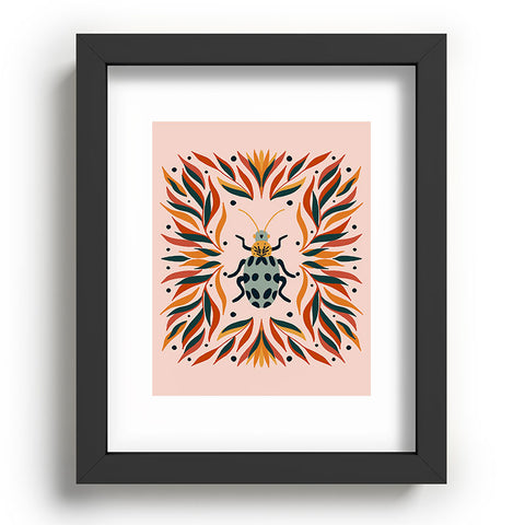 Angela Minca Bugs and leaves Recessed Framing Rectangle
