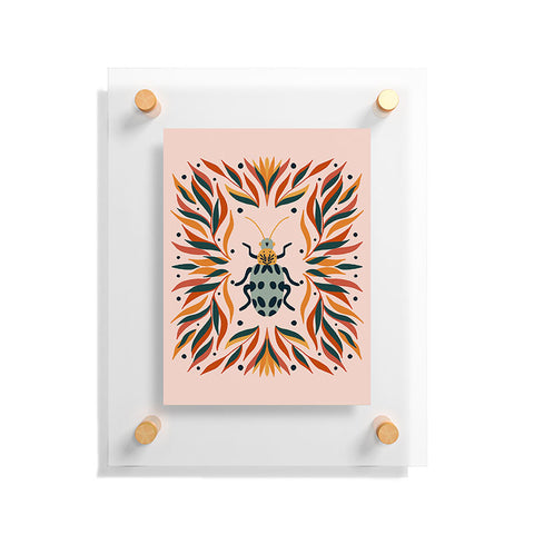 Angela Minca Bugs and leaves Floating Acrylic Print