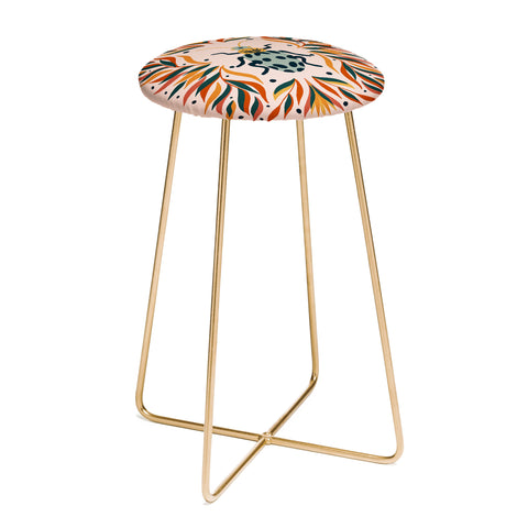 Angela Minca Bugs and leaves Counter Stool