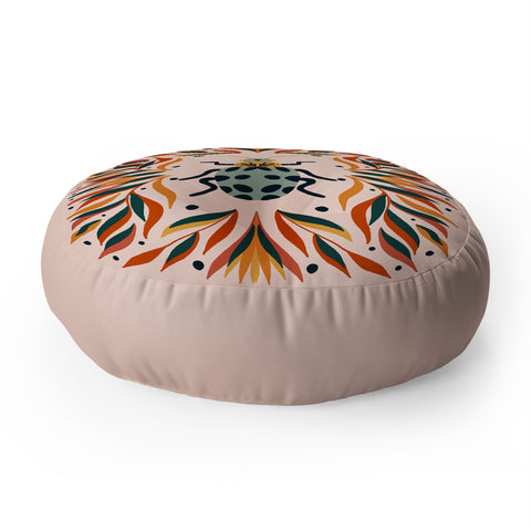 Angela Minca Bugs and leaves Floor Pillow Round