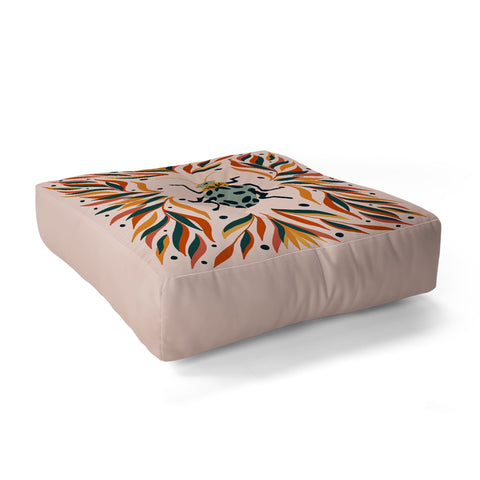 Angela Minca Bugs and leaves Floor Pillow Square