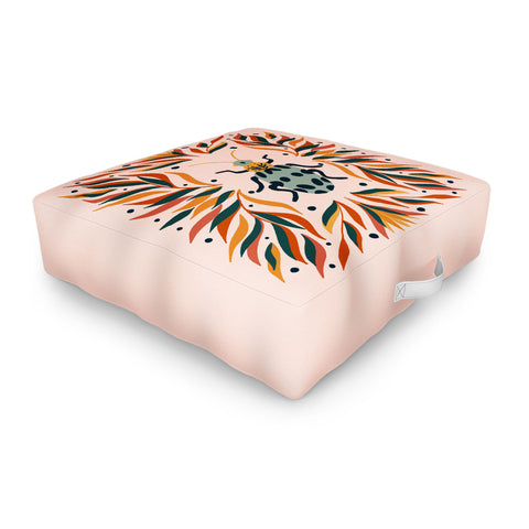 Angela Minca Bugs and leaves Outdoor Floor Cushion