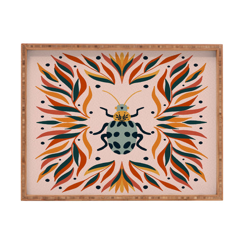 Angela Minca Bugs and leaves Rectangular Tray