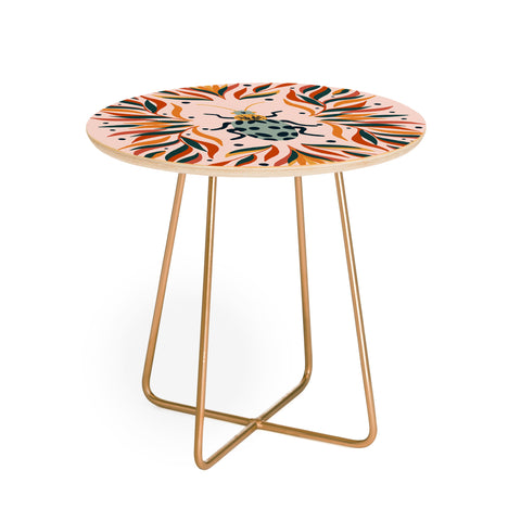 Angela Minca Bugs and leaves Round Side Table