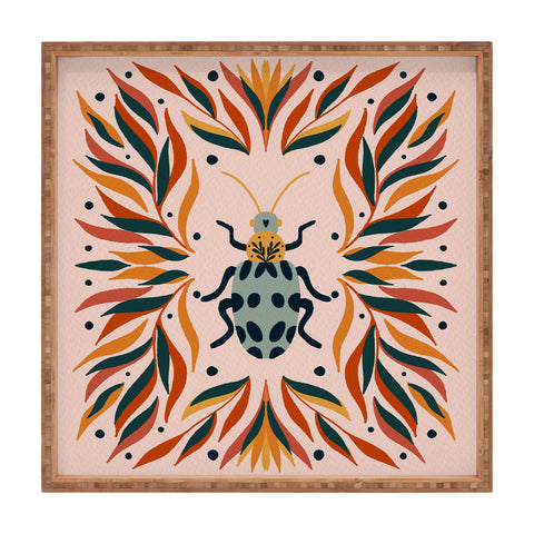 Angela Minca Bugs and leaves Square Tray
