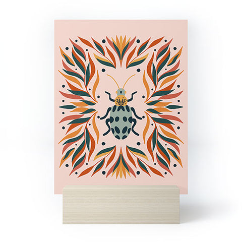 Angela Minca Bugs and leaves Mini Art Print