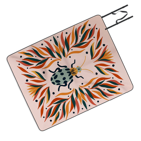 Angela Minca Bugs and leaves Picnic Blanket