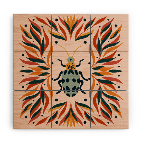 Angela Minca Bugs and leaves Wood Wall Mural