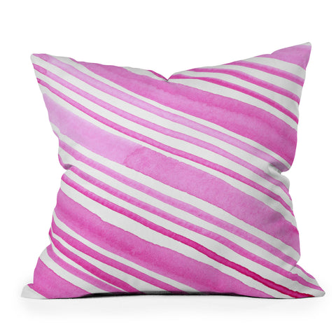 Angela Minca Candy stripes Outdoor Throw Pillow