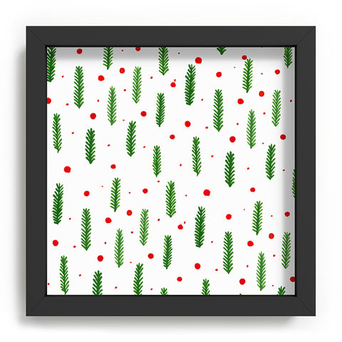 Angela Minca Christmas branches and berries Recessed Framing Square