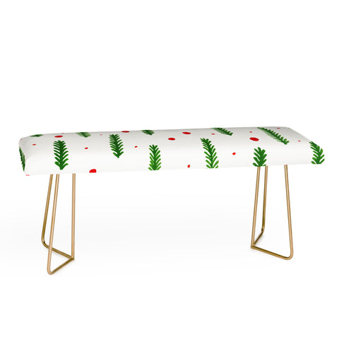 Angela Minca Christmas branches and berries Bench