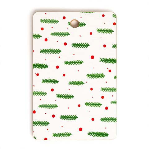 Angela Minca Christmas branches and berries Cutting Board Rectangle