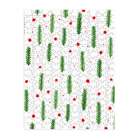 Angela Minca Christmas branches and berries Puzzle