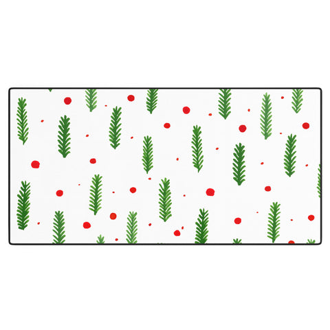 Angela Minca Christmas branches and berries Desk Mat