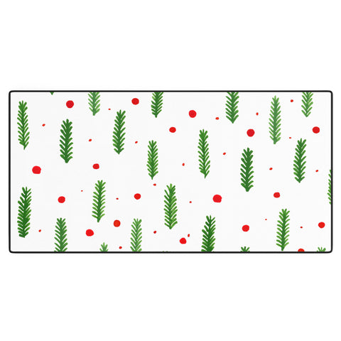 Angela Minca Christmas branches and berries Desk Mat