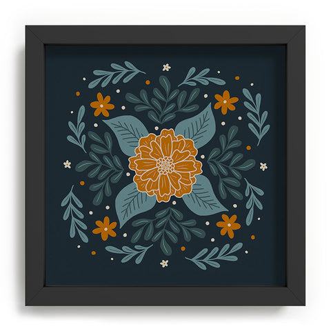 Angela Minca Circular flowers Recessed Framing Square