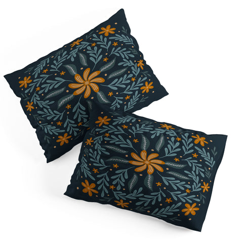 Angela Minca Circular flowers and branches Pillow Shams