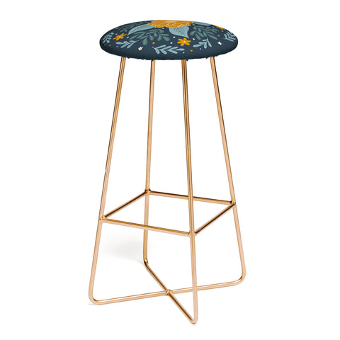 Angela Minca Circular flowers Bar Stool