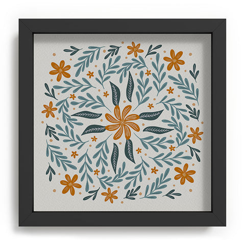 Angela Minca Circular flowers branches Recessed Framing Square