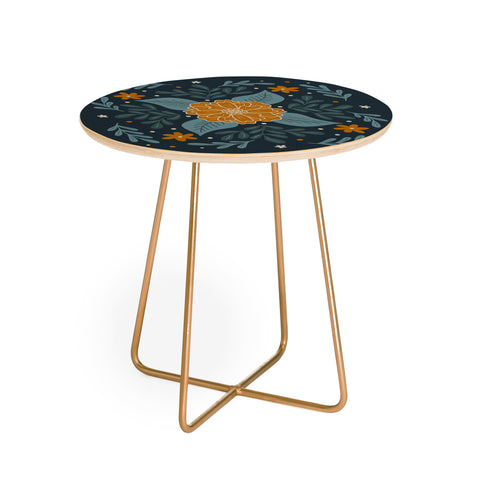 Angela Minca Circular flowers Round Side Table