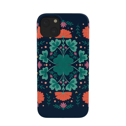 Angela Minca Clovers and flowers Phone Case