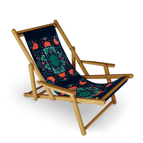 Angela Minca Clovers and flowers Sling Chair