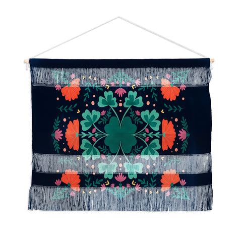 Angela Minca Clovers and flowers Wall Hanging Landscape