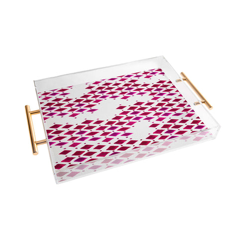 Angela Minca Diamonds viva magenta Acrylic Tray