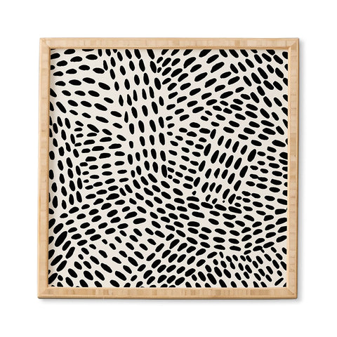 Angela Minca Dot lines black and white Framed Wall Art