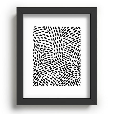 Angela Minca Dot lines black and white Recessed Framing Rectangle