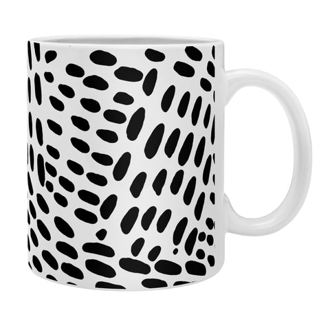 Angela Minca Dot lines black and white Coffee Mug
