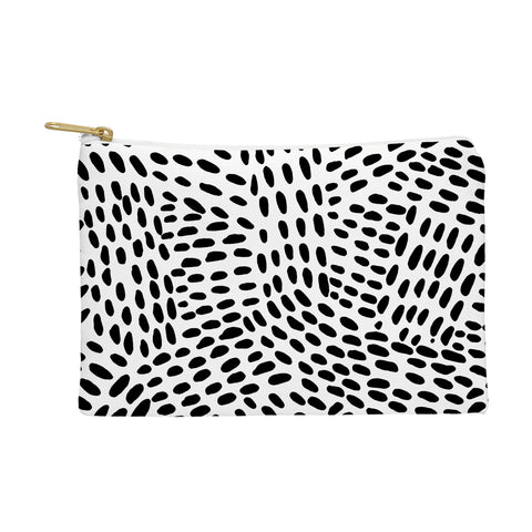 Angela Minca Dot lines black and white Pouch