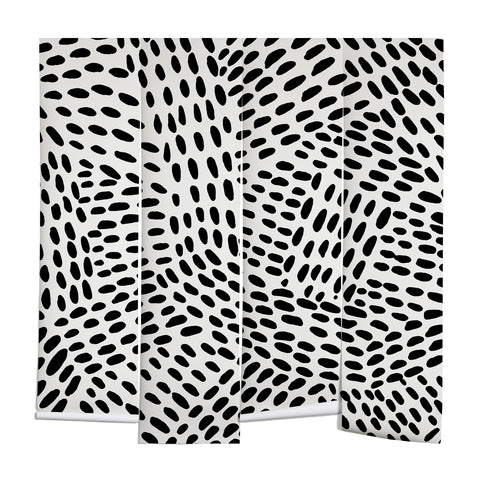 Angela Minca Dot lines black and white Wall Mural