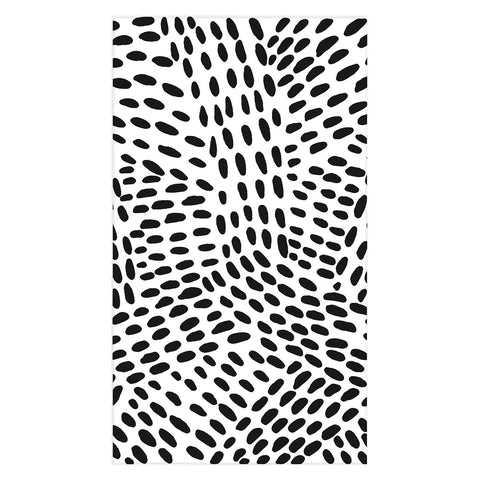 Angela Minca Dot lines black and white Tablecloth