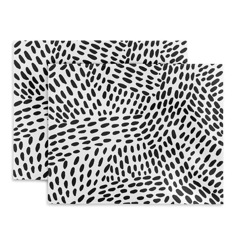 Angela Minca Dot lines black and white Placemat