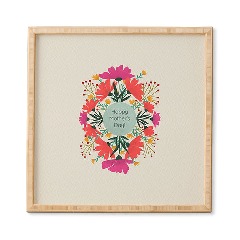 Angela Minca Happy mothers day floral Framed Wall Art