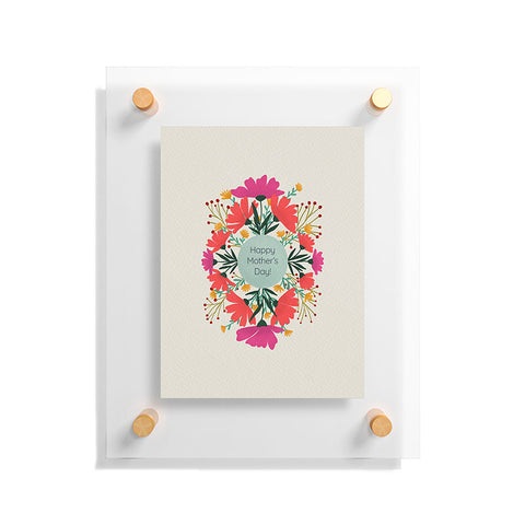 Angela Minca Happy mothers day floral Floating Acrylic Print