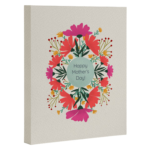 Angela Minca Happy mothers day floral Art Canvas
