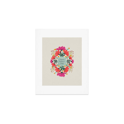 Angela Minca Happy mothers day floral Art Print