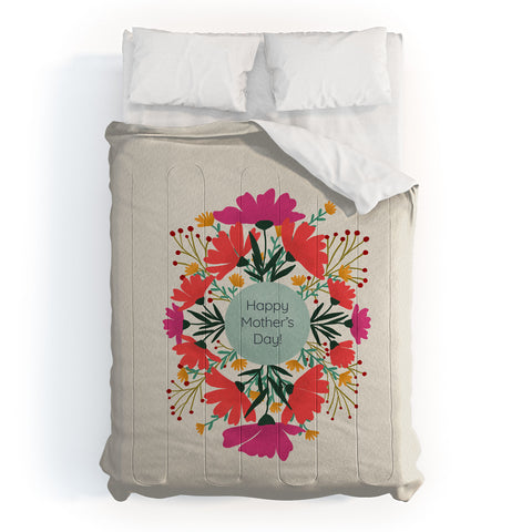 Angela Minca Happy mothers day floral Comforter
