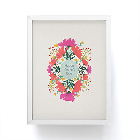 Angela Minca Happy mothers day floral Framed Mini Art Print