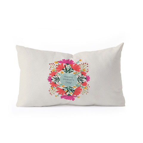 Angela Minca Happy mothers day floral Oblong Throw Pillow