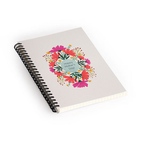 Angela Minca Happy mothers day floral Spiral Notebook