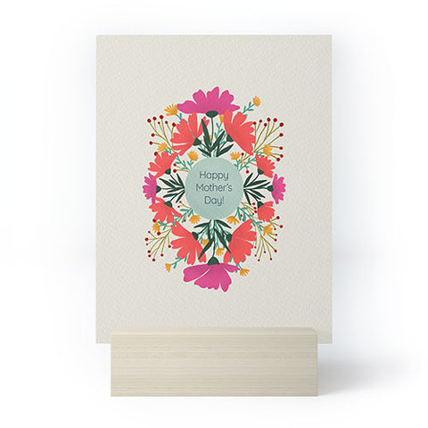 Angela Minca Happy mothers day floral Mini Art Print