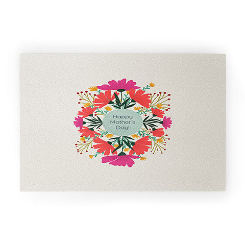 Angela Minca Happy mothers day floral Welcome Mat