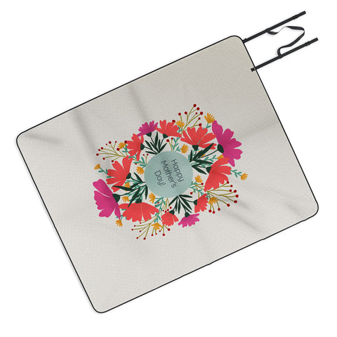 Angela Minca Happy mothers day floral Picnic Blanket