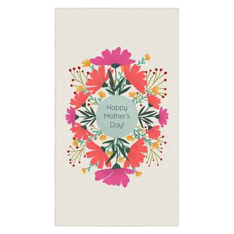 Angela Minca Happy mothers day floral Tablecloth