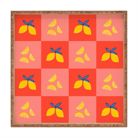Angela Minca Lemon squares Square Tray