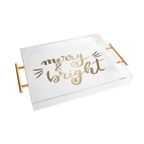 Angela Minca Merry and bright gold Acrylic Tray