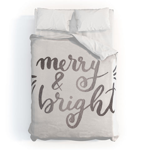 Angela Minca Merry and bright silver Duvet Cover